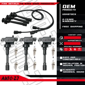 3X Ignition Coil +Spark Plug + Wire Set for Mitsubishi Montero Galant 3.8L UF525 3X Ignition Coil +Spark Plug + Wire Set for Mitsubishi Montero Galant 3.8L UF525