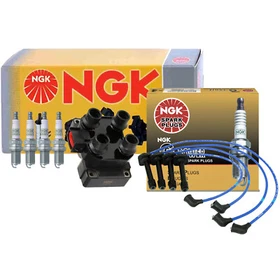 NGK DIS Ignition Coil Wires & 4 G-Power Platinum Spark Plugs Kit For Ford Probe