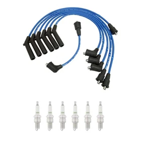 NGK Wire Set And NGK 6 G-Power Platinum Spark Plugs Kit for 3000GT 3.0L V6 Vin H