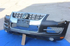 08-10 VW TOUAREG FRONT BUMPER ASSEMBLY SENSORS FOG GRILL VALANCE TRIM OEM GRAY 08-10 VW TOUAREG FRONT BUMPER ASSEMBLY SENSORS FOG GRILL VALANCE TRIM OEM GRAY