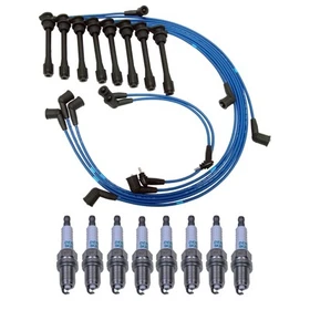 NGK 5mm Wire Set 8 Denso Iridium Spark Plug Kit For Lexus LS400 SC400 4.0L V8 NGK 5mm Wire Set 8 Denso Iridium Spark Plug Kit For Lexus LS400 SC400 4.0L V8