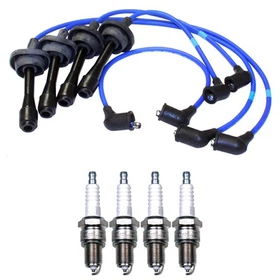 NGK Wire Set & Denso 4 Standard Spark Plugs Kit for Corolla Base DLX SR5 1.8L L4
