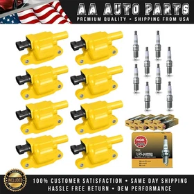 8 Heavy Duty Ignition Coil & 8 NGK Platinum Spark Plug for Chevy Silverado 6.0L