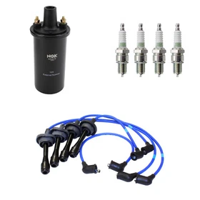 NGK Ignition Coil Wires 4 Platinum Spark Plugs Kit For Toyota Corolla L4 OHV