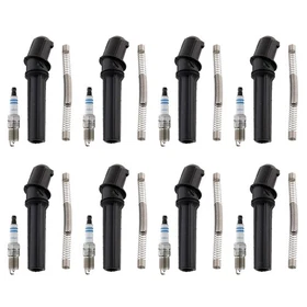 Bosch 8 Double Iridium Spark Plugs & NGK Coil Boots Kit for Town Car 4.6L V8 W Bosch 8 Double Iridium Spark Plugs & NGK Coil Boots Kit for Town Car 4.6L V8 W