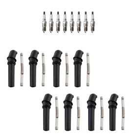 Denso 8 Iridium Spark Plugs & NGK 8 Coil Boots Kit for F-150 Heritage V8 SOHC