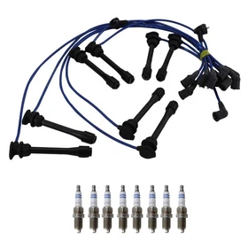 NGK Wire Set & Bosch 8 Double Platinum Spark Plugs Kit for LS400 SC400 4.0 V8 NGK Wire Set & Bosch 8 Double Platinum Spark Plugs Kit for LS400 SC400 4.0 V8