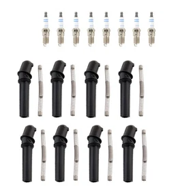 Bosch 8 Double Platinum Spark Plugs & NGK Coil Boots Kit for F-150 Mustang V8 16 Bosch 8 Double Platinum Spark Plugs & NGK Coil Boots Kit for F-150 Mustang V8 16