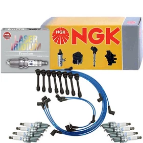 NGK Wire & 8 Laser Iridium Spark Plugs Kit For Lexus LS400 SC400 4.0 V8 1UZ-FE