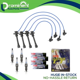 Wireset & 4 Denso Platinum Spark Plug for Toyota Celica Corolla Geo Prizm RCTE41