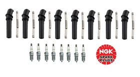 NGK PLATINUM Spark Plugs & Coil Boots Kit for Ford Mustang E150 F150 4.6L 5.4L NGK PLATINUM Spark Plugs & Coil Boots Kit for Ford Mustang E150 F150 4.6L 5.4L