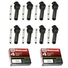 8 Coil Boots  58901  / 8 Motorcraft Spark Plugs SP493 For Ford Lincoln Mercury