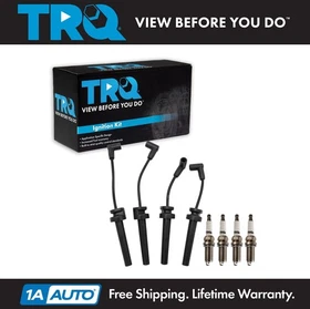TRQ Ignition Kit Spark Plug & Wire Set For Jeep Liberty Wrangler L4 2.4L