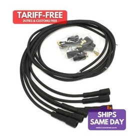 Pertronix Ignition 706180, Spark Plug Wire Set 7Mm Univ 6-Cyl British Black 