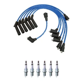 NGK Wire Set And 6 Iridium IX Spark Plugs Kit for Mitsubishi 3000GT 3.0L V6 6G72