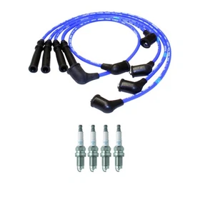 NGK 7mm Wire Set 4 Nickel Spark Plug Kit For Nissan 240SX 2.4 4L W/ Gap 0.044" NGK 7mm Wire Set 4 Nickel Spark Plug Kit For Nissan 240SX 2.4 4L W/ Gap 0.044"