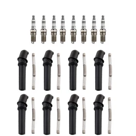 Bosch 8 Nickle Spark Plugs & NGK 8 Coil Boots Kit for GrandMarquis F-150 4.6L V8