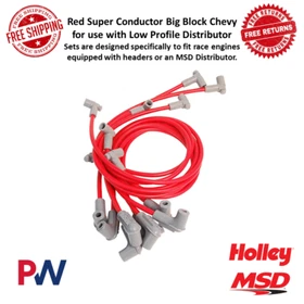 MSD 8.5mm Custom Super Conductor Spark Plug Wire Set Red For Chevrolet BB / GMC MSD 8.5mm Custom Super Conductor Spark Plug Wire Set Red For Chevrolet BB / GMC