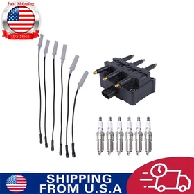 Ignition Coil +6 Spark Plug Wire +6 Wires For 01-09 Chrysler Dodge Caravan Town