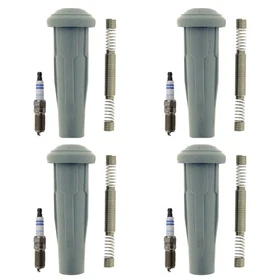 Bosch 4 Double Iridium Spark Plugs & NGK Coil Boots Kit for Escape Fusion MKZ L4 Bosch 4 Double Iridium Spark Plugs & NGK Coil Boots Kit for Escape Fusion MKZ L4