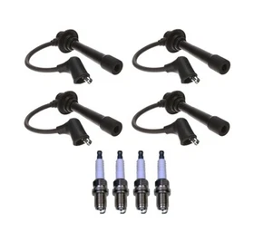 Denso Wire Set 7mm & 4 Double Platinum Spark Plug 0.044 Kit For Mazda Miata L4 Denso Wire Set 7mm & 4 Double Platinum Spark Plug 0.044 Kit For Mazda Miata L4