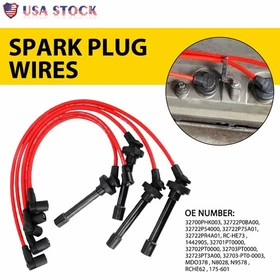 Pack (5) Spark Plug Wire Ignition Coil Cable For Honda Civic 1992-2000 RC-HE73