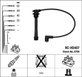 NGK Ignition Cable Kit Black For HYUNDAI Accent II KIA Ceed 95-12 27420-23510 NGK Ignition Cable Kit Black For HYUNDAI Accent II KIA Ceed 95-12 27420-23510