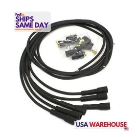 Pertronix Ignition 706180, Spark Plug Wire Set 7Mm Univ 6-Cyl British Black 