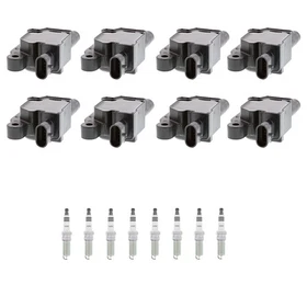 Denso 8 Ignition Coil 8 NGK Ruthenium Spark Plug Kit For Suburban 3500 HD V8