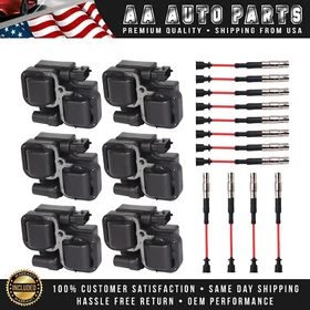 6x Ignition Coil & Ignition Wire Set Fit Mercedes-Benz SLK320 V6 3.2L UF359