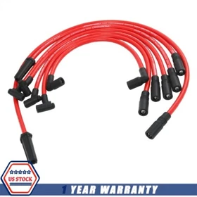 9-Spark Plug Wires 10.2mm RED For Chevy GMC 1996-2014 4.3L Vortec V6 32833 32839 9-Spark Plug Wires 10.2mm RED For Chevy GMC 1996-2014 4.3L Vortec V6 32833 32839
