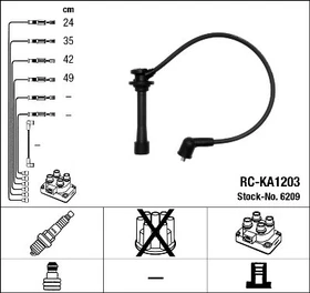 6209 NGK Ignition Lead Set for KIA 6209 NGK Ignition Lead Set for KIA