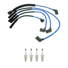 NGK 7mm Wire Set 4 Nickel Spark Plug Kit For Mazda 626 2.0 4L W/ Gap 0.032"