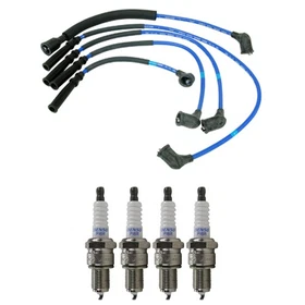NGK Wire Set & Denso 4 Double Platinum Spark Plugs Kit for B2000 626 2.0L L4 NA NGK Wire Set & Denso 4 Double Platinum Spark Plugs Kit for B2000 626 2.0L L4 NA