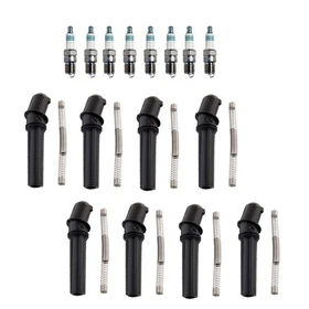 Denso 8 Iridium Power Plugs & NGK Ignition Coil Boots Kit for E-150 F-250 V8 Gas Denso 8 Iridium Power Plugs & NGK Ignition Coil Boots Kit for E-150 F-250 V8 Gas