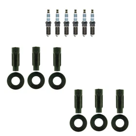 Denso 6 Iridium Spark Plugs & NGK 6 Coil Boots Kit for Mazda Tribute 3L V6 09-11