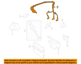 3U2Z12286L FORD OEM Electrical Ignition Plug Wire F-150