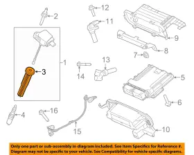 JL3Z12A402A FORD OEM Electrical Ignition Boot F-150
