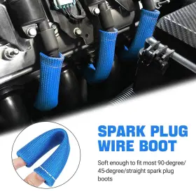 80007760 SHINEHOME Spark Plug Header Boots Heat Shield Sleeve #2