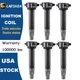 set of 6 Ignition Coil For C1522 UF502 06-10 Chrysler Dodge 2.7L 3.5L 4.0L