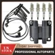 UF538 Ignition Coil & 4X Iridium Spark Plugs & Wires for Subaru Impreza 2.5L