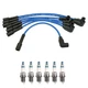 NGK 7mm Wire Set 6 Denso Iridium Spark Plug Kit For Cherokee Comanche 4.0L L6