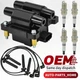Ignition Coil & Wires & 4 Platinum Spark Plug fit 2010 Subaru Forester 2.5L