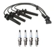 Denso Wire Set 7mm & 4 Platinum TT Spark Plugs .040 Kit For Saturn 1.9L L4 VIN 7