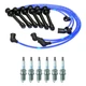 NGK 7mm Wire Set 6 Platinum Spark Plug Kit For Santa Fe Optima Sonata Tiburon V6