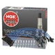 NGK Blue Spark Plug Wire Set and 8 V-Power Spark Plugs Kit For Land Rover V8 NGK Blue Spark Plug Wire Set and 8 V-Power Spark Plugs Kit For Land Rover V8