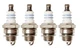 Bosch Set of 4 Super Plus Small Engine Spark Plugs Nickel