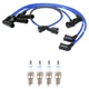 NGK 7mm Wire Set 4 Bosch Platinum Spark Plug Kit For Accord 1985 1.8 L4 SOHC FWD