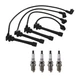 Denso Wire Set 7mm & 4 U-Groove Spark Plug .044 Kit For Kia Hyundai 1.8L 2.0L L4