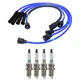 NGK Wire Set & Denso 4 Iridium TT Spark Plugs Kit for MX-6 626 DX LX 2.2L L4 NA